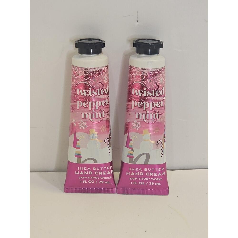 *NEW* 2-PACK TWISTED PEPPERMINT ~ TRAVEL HAND CREAM ~ Bath & Body Works ~